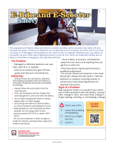  E-BIKE & E-SCOOTER SAFETY RESOURCE 